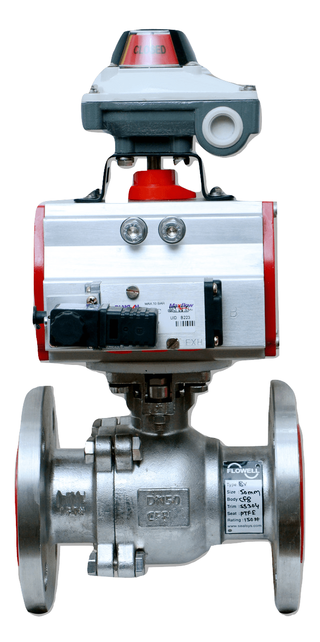 Actuated Ball valve flenged